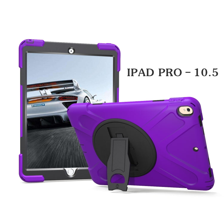 Shockproof Colorful Silicone + PC Protective Case with Holder For iPad Pro 10.5(Purple) - iPad Pro 10.5 inch Cases by buy2fix | Online Shopping UK | buy2fix