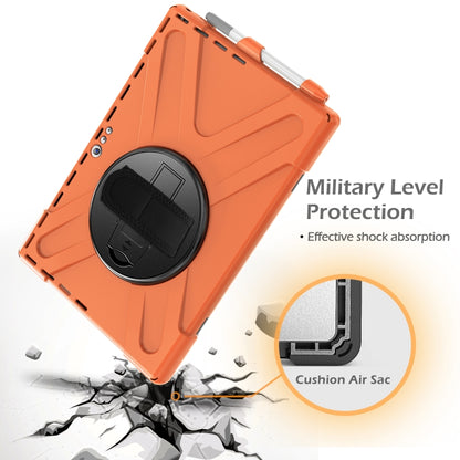 For Microsoft Surface Pro 4 / 5 Shockproof Colorful Silicone + PC Protective Case with Holder & Hand Strap & Pen Slot(Orange) - Microsoft by buy2fix | Online Shopping UK | buy2fix