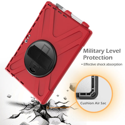 For Microsoft Surface Pro 4 / 5 Shockproof Colorful Silicone + PC Protective Case with Holder & Hand Strap & Pen Slot(Red) - Microsoft by buy2fix | Online Shopping UK | buy2fix