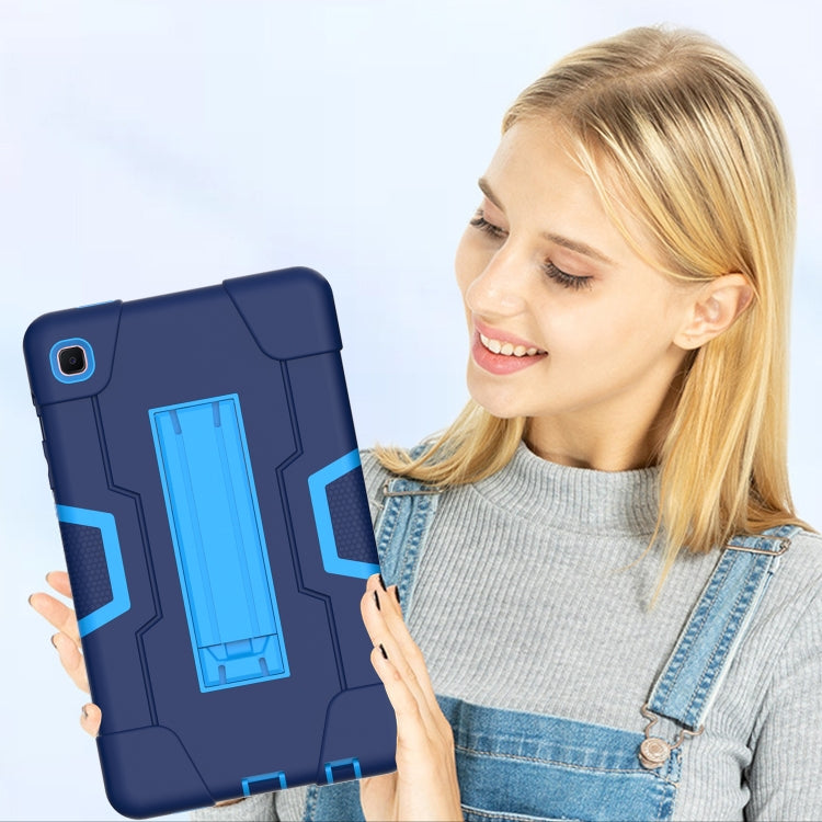 For Samsung Galaxy Tab A7 10.4 (2020) Contrast Color Robot Shockproof Silicone + PC Protective Case with Holder(Navy Blue + Blue) - Other Galaxy Tab PC by buy2fix | Online Shopping UK | buy2fix