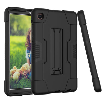 For Samsung Galaxy Tab A7 10.4 (2020) Contrast Color Robot Shockproof Silicone + PC Protective Case with Holder(Black) - Other Galaxy Tab PC by buy2fix | Online Shopping UK | buy2fix