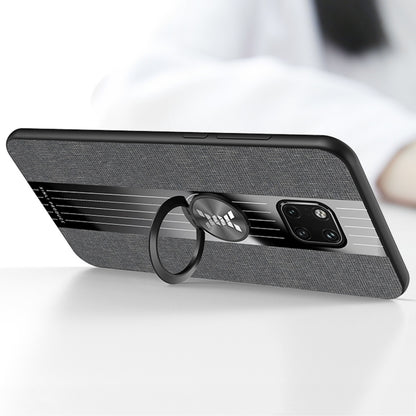 For Huawei Mate 20 XINLI Stitching Cloth Textue Shockproof TPU Protective Case with Ring Holder(Brown) - Huawei Cases by XINLI | Online Shopping UK | buy2fix
