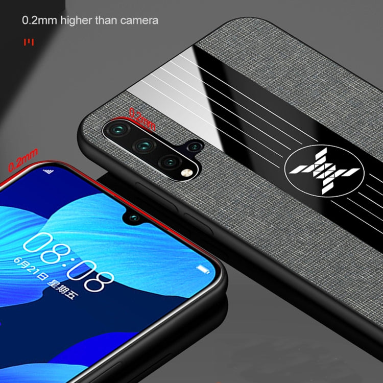 For Huawei nova 5 XINLI Stitching Cloth Textue Shockproof TPU Protective Case with Ring Holder(Red) - Huawei Cases by XINLI | Online Shopping UK | buy2fix