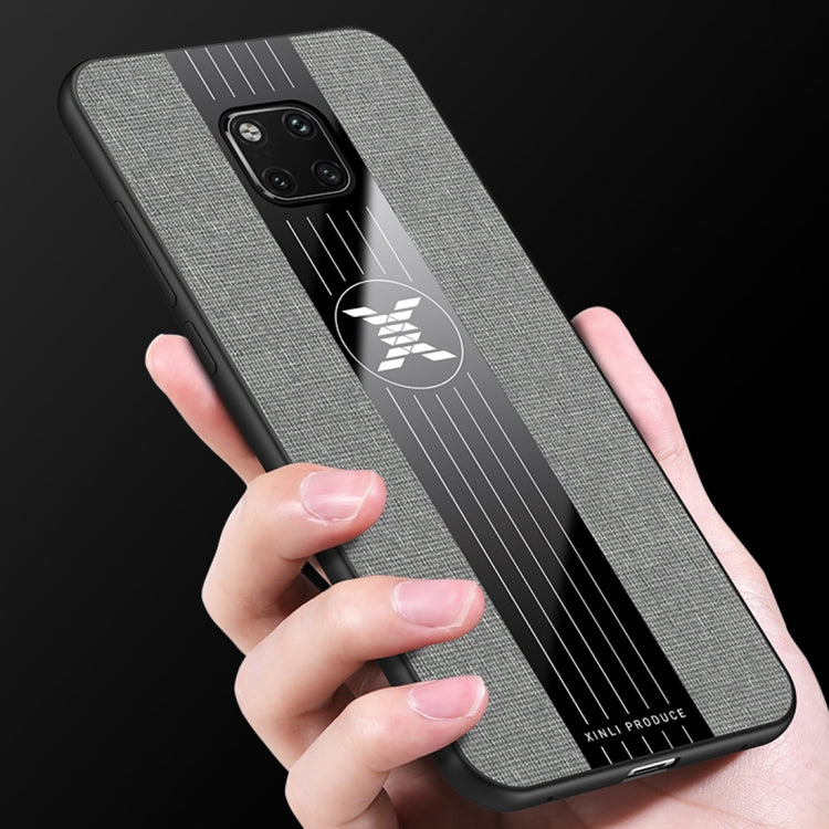 For Huawei Mate 20 X XINLI Stitching Cloth Textue Shockproof TPU Protective Case(Brown) - Huawei Cases by XINLI | Online Shopping UK | buy2fix