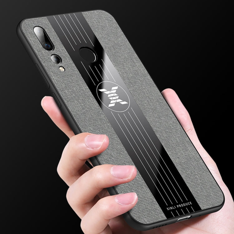 For Huawei nova 4e XINLI Stitching Cloth Textue Shockproof TPU Protective Case(Grey) - Huawei Cases by XINLI | Online Shopping UK | buy2fix
