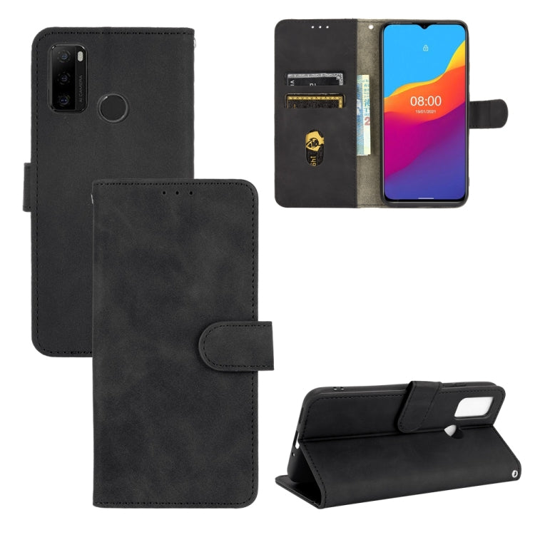 For Ulefone Note 10 Solid Color Skin Feel Magnetic Buckle Horizontal Flip Calf Texture PU Leather Case with Holder & Card Slots & Wallet(Black) by buy2fix