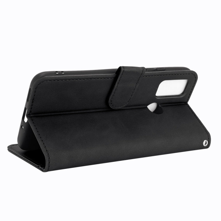 For Ulefone Note 10 Solid Color Skin Feel Magnetic Buckle Horizontal Flip Calf Texture PU Leather Case with Holder & Card Slots & Wallet(Black) by buy2fix