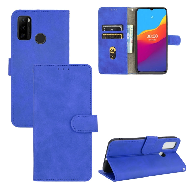 For Ulefone Note 10 Solid Color Skin Feel Magnetic Buckle Horizontal Flip Calf Texture PU Leather Case with Holder & Card Slots & Wallet(Blue) by buy2fix