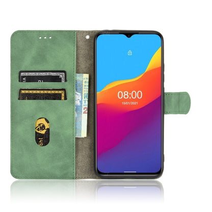 For Ulefone Note 10 Solid Color Skin Feel Magnetic Buckle Horizontal Flip Calf Texture PU Leather Case with Holder & Card Slots & Wallet(Green) by buy2fix