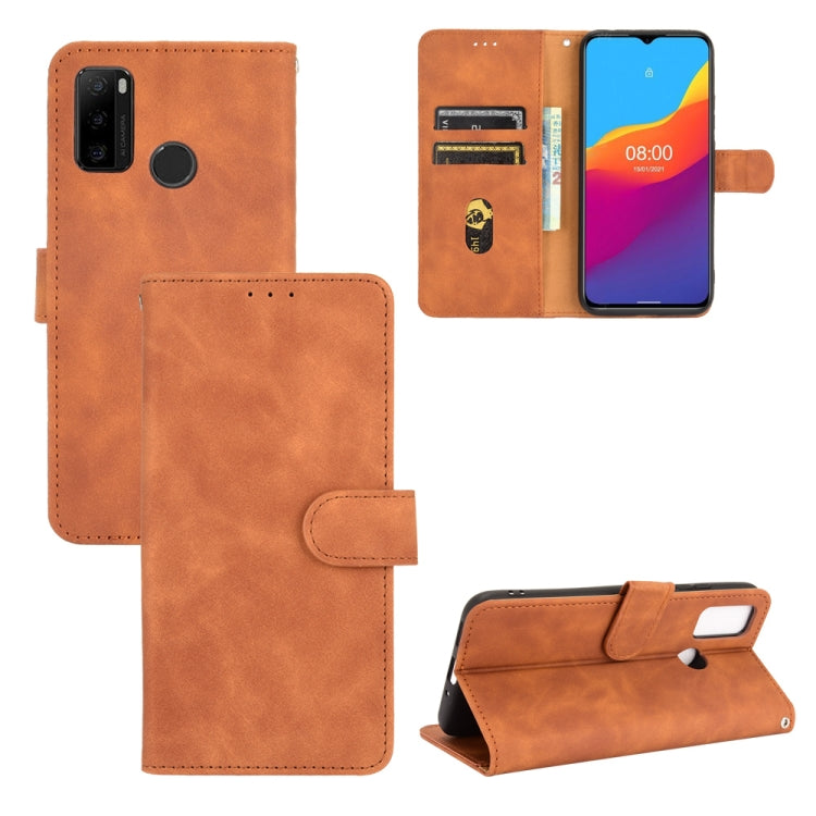 For Ulefone Note 10 Solid Color Skin Feel Magnetic Buckle Horizontal Flip Calf Texture PU Leather Case with Holder & Card Slots & Wallet(Brown) by buy2fix
