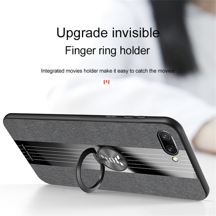 For Huawei Honor 10 XINLI Stitching Cloth Textue Shockproof TPU Protective Case with Ring Holder(Brown) - Honor Cases by XINLI | Online Shopping UK | buy2fix