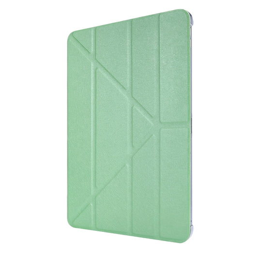 For iPad Air 13 2025 / 2024 / iPad Pro 12.9 2022 / 2021 Silk Texture Horizontal Deformation Flip Leather Tablet Case with Holder(Green) - iPad Pro 12.9 (2022/2021) Cases by buy2fix | Online Shopping UK | buy2fix