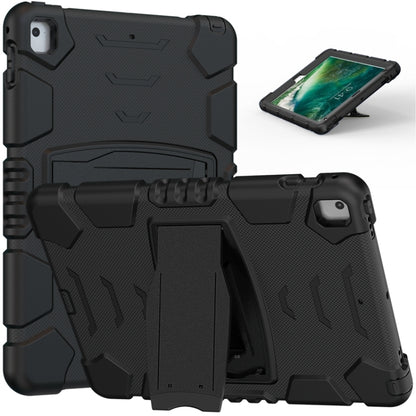 3-Layer Protection  Screen Frame + PC + Silicone Shockproof Combination Case with Holder For iPad 9.7 (2018) / (2017) / Air 2 / Pro 9.7(Black+Black) - iPad Pro 9.7 inch Cases by buy2fix | Online Shopping UK | buy2fix