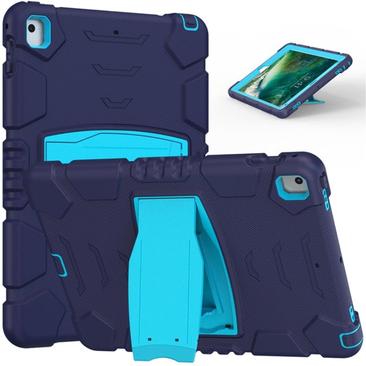 3-Layer Protection  Screen Frame + PC + Silicone Shockproof Combination Case with Holder For iPad 9.7 (2018) / (2017) / Air 2 / Pro 9.7(NavyBlue+Blue) - iPad Pro 9.7 inch Cases by buy2fix | Online Shopping UK | buy2fix