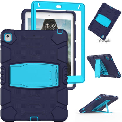 3-Layer Protection  Screen Frame + PC + Silicone Shockproof Combination Case with Holder For iPad 9.7 (2018) / (2017) / Air 2 / Pro 9.7(NavyBlue+Blue) - iPad Pro 9.7 inch Cases by buy2fix | Online Shopping UK | buy2fix