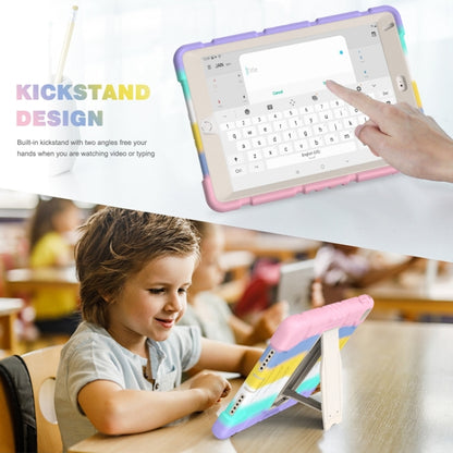 3-Layer Protection  Screen Frame + PC + Silicone Shockproof Combination Case with Holder For iPad 9.7 (2018) / (2017) / Air 2 / Pro 9.7(Colorful Pink) - iPad Pro 9.7 inch Cases by buy2fix | Online Shopping UK | buy2fix