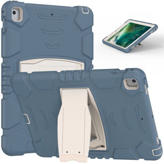 3-Layer Protection  Screen Frame + PC + Silicone Shockproof Combination Case with Holder For iPad 9.7 (2018) / (2017) / Air 2 / Pro 9.7(Cornflower Blue) - iPad Pro 9.7 inch Cases by buy2fix | Online Shopping UK | buy2fix