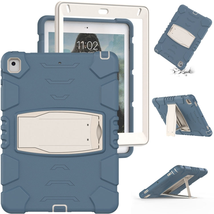 3-Layer Protection  Screen Frame + PC + Silicone Shockproof Combination Case with Holder For iPad 9.7 (2018) / (2017) / Air 2 / Pro 9.7(Cornflower Blue) - iPad Pro 9.7 inch Cases by buy2fix | Online Shopping UK | buy2fix