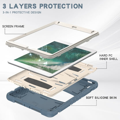 3-Layer Protection  Screen Frame + PC + Silicone Shockproof Combination Case with Holder For iPad 9.7 (2018) / (2017) / Air 2 / Pro 9.7(Cornflower Blue) - iPad Pro 9.7 inch Cases by buy2fix | Online Shopping UK | buy2fix