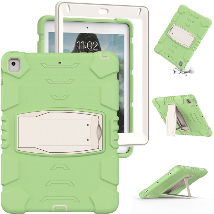 3-Layer Protection  Screen Frame + PC + Silicone Shockproof Combination Case with Holder For iPad 9.7 (2018) / (2017) / Air 2 / Pro 9.7(Matcha Green) - iPad Pro 9.7 inch Cases by buy2fix | Online Shopping UK | buy2fix