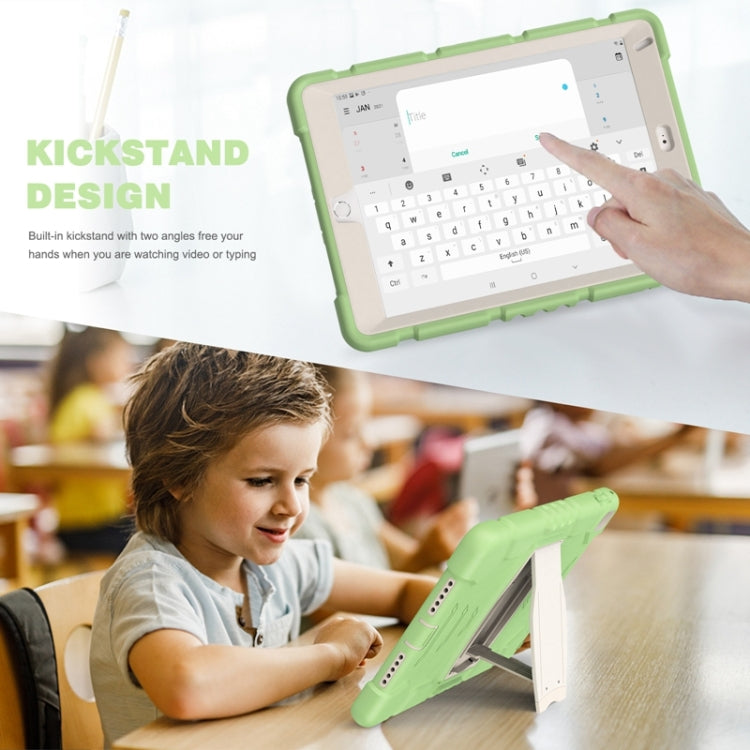 3-Layer Protection  Screen Frame + PC + Silicone Shockproof Combination Case with Holder For iPad 9.7 (2018) / (2017) / Air 2 / Pro 9.7(Matcha Green) - iPad Pro 9.7 inch Cases by buy2fix | Online Shopping UK | buy2fix