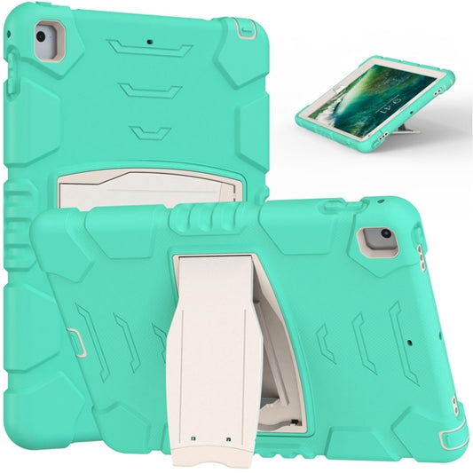 3-Layer Protection  Screen Frame + PC + Silicone Shockproof Combination Case with Holder For iPad 9.7 (2018) / (2017) / Air 2 / Pro 9.7(Mint Green) - iPad Pro 9.7 inch Cases by buy2fix | Online Shopping UK | buy2fix