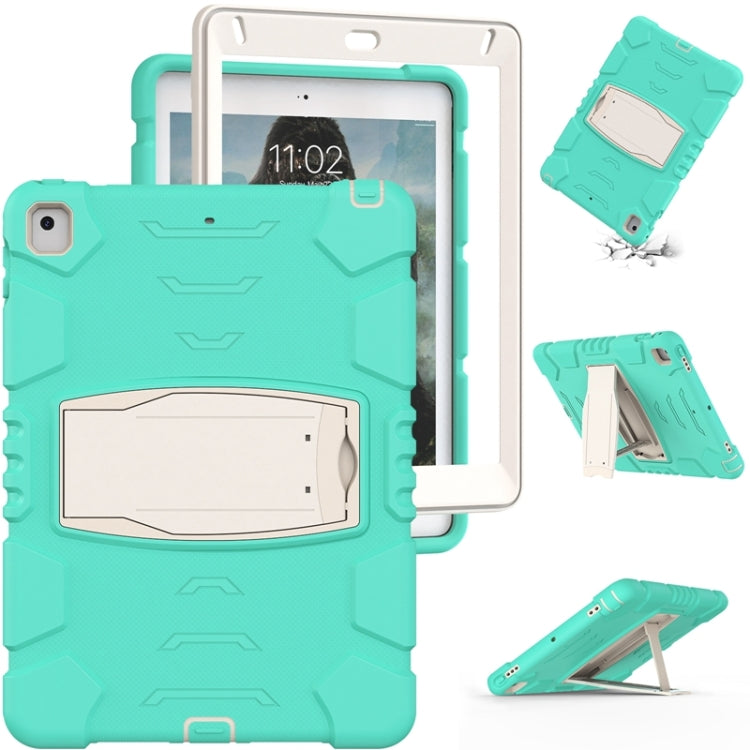 3-Layer Protection  Screen Frame + PC + Silicone Shockproof Combination Case with Holder For iPad 9.7 (2018) / (2017) / Air 2 / Pro 9.7(Mint Green) - iPad Pro 9.7 inch Cases by buy2fix | Online Shopping UK | buy2fix