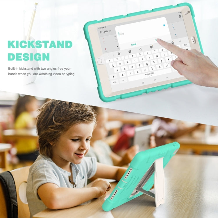 3-Layer Protection  Screen Frame + PC + Silicone Shockproof Combination Case with Holder For iPad 9.7 (2018) / (2017) / Air 2 / Pro 9.7(Mint Green) - iPad Pro 9.7 inch Cases by buy2fix | Online Shopping UK | buy2fix
