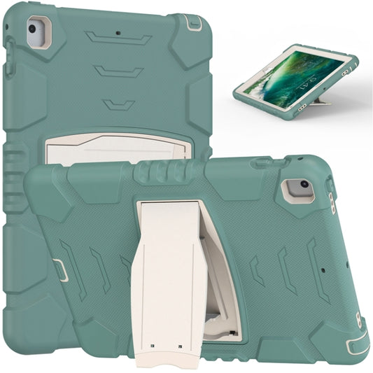 3-Layer Protection  Screen Frame + PC + Silicone Shockproof Combination Case with Holder For iPad 9.7 (2018) / (2017) / Air 2 / Pro 9.7(Emerald Green) - iPad Pro 9.7 inch Cases by buy2fix | Online Shopping UK | buy2fix
