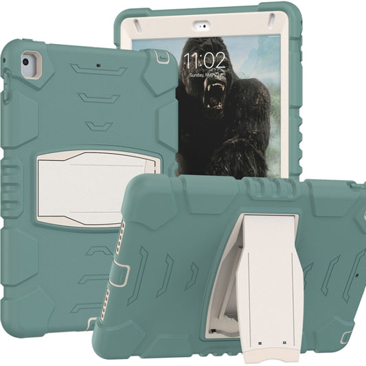 3-Layer Protection  Screen Frame + PC + Silicone Shockproof Combination Case with Holder For iPad 9.7 (2018) / (2017) / Air 2 / Pro 9.7(Emerald Green) - iPad Pro 9.7 inch Cases by buy2fix | Online Shopping UK | buy2fix