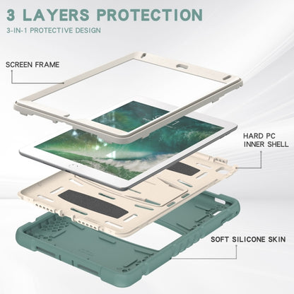 3-Layer Protection  Screen Frame + PC + Silicone Shockproof Combination Case with Holder For iPad 9.7 (2018) / (2017) / Air 2 / Pro 9.7(Emerald Green) - iPad Pro 9.7 inch Cases by buy2fix | Online Shopping UK | buy2fix