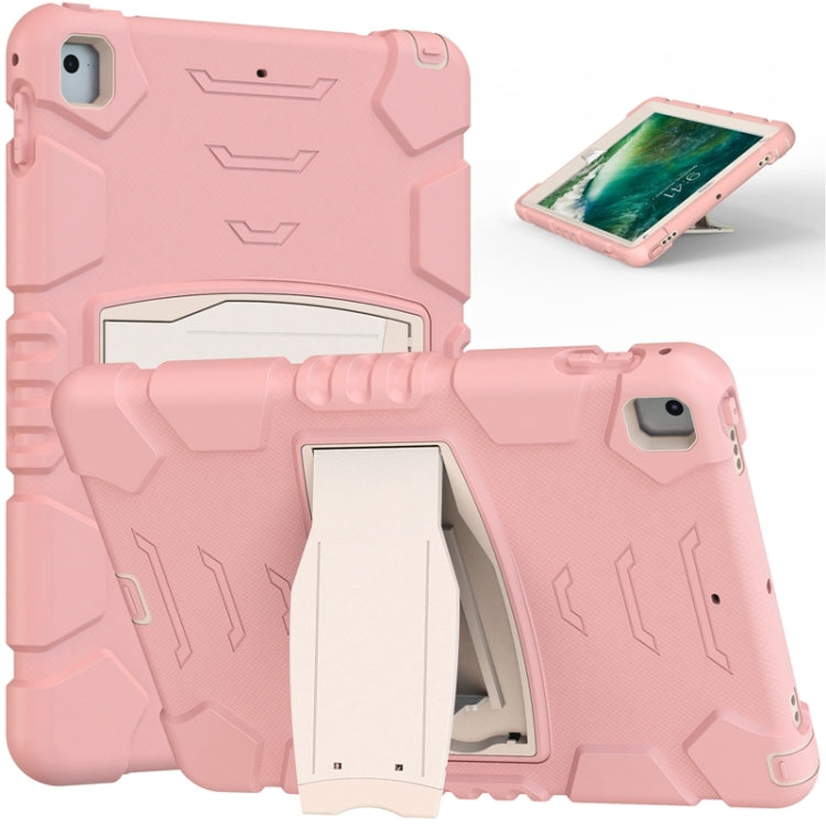 3-Layer Protection  Screen Frame + PC + Silicone Shockproof Combination Case with Holder For iPad 9.7 (2018) / (2017) / Air 2 / Pro 9.7(Cherry Blossoms Pink) - iPad Pro 9.7 inch Cases by buy2fix | Online Shopping UK | buy2fix