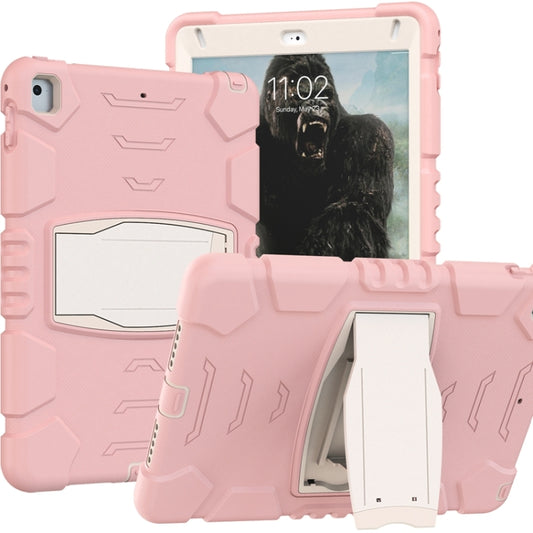 3-Layer Protection  Screen Frame + PC + Silicone Shockproof Combination Case with Holder For iPad 9.7 (2018) / (2017) / Air 2 / Pro 9.7(Cherry Blossoms Pink) - iPad Pro 9.7 inch Cases by buy2fix | Online Shopping UK | buy2fix