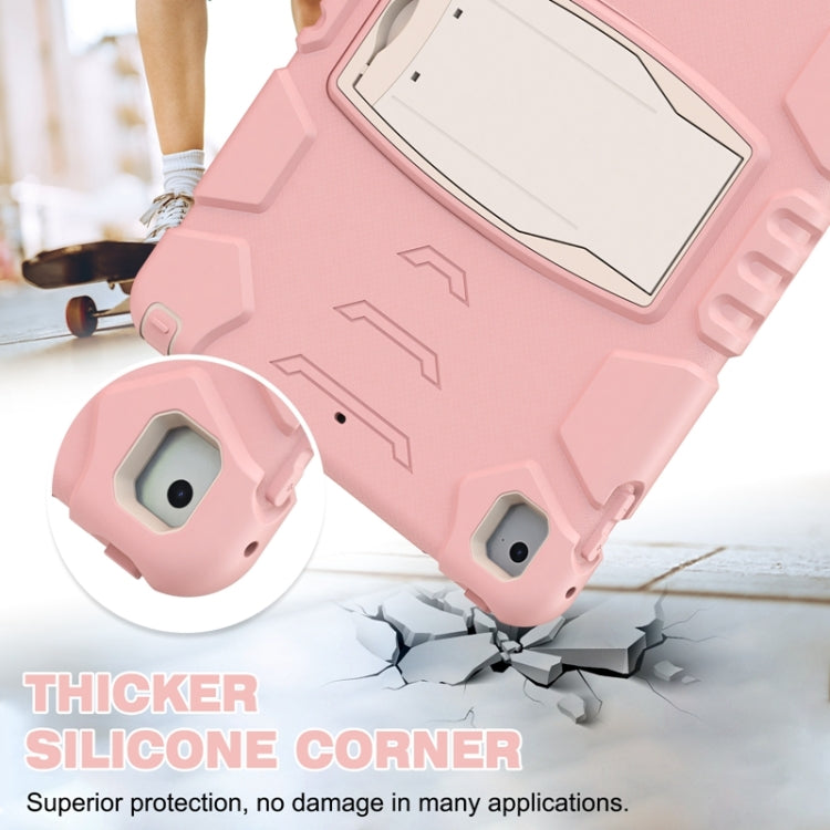 3-Layer Protection  Screen Frame + PC + Silicone Shockproof Combination Case with Holder For iPad 9.7 (2018) / (2017) / Air 2 / Pro 9.7(Cherry Blossoms Pink) - iPad Pro 9.7 inch Cases by buy2fix | Online Shopping UK | buy2fix