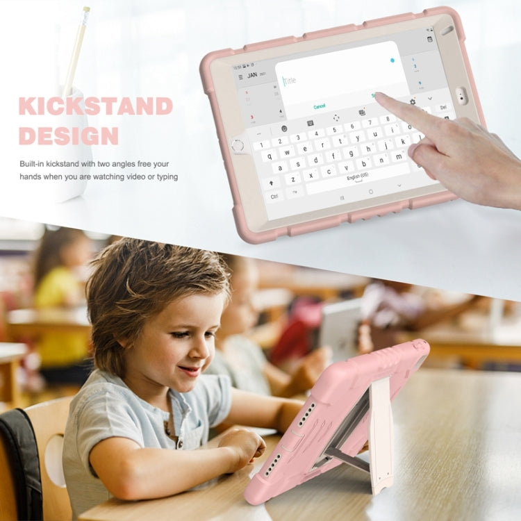 3-Layer Protection  Screen Frame + PC + Silicone Shockproof Combination Case with Holder For iPad 9.7 (2018) / (2017) / Air 2 / Pro 9.7(Cherry Blossoms Pink) - iPad Pro 9.7 inch Cases by buy2fix | Online Shopping UK | buy2fix