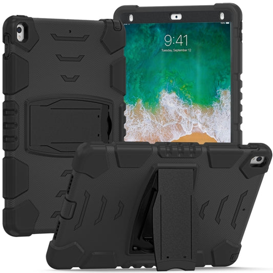 3-Layer Protection  Screen Frame + PC + Silicone Shockproof Combination Case with Holder For iPad Pro 10.5 (2019) / (2017)(Black+Black) - iPad Pro 10.5 inch Cases by buy2fix | Online Shopping UK | buy2fix