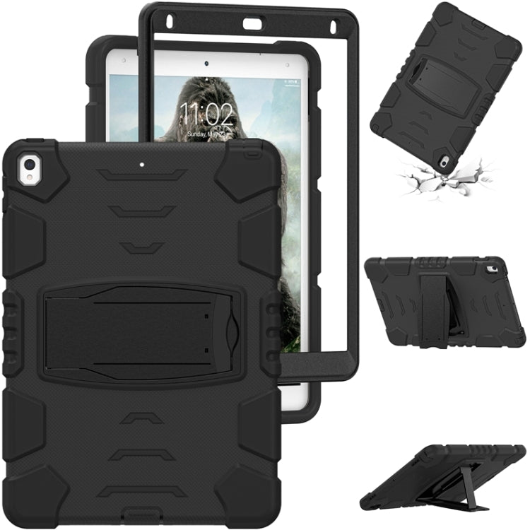 3-Layer Protection  Screen Frame + PC + Silicone Shockproof Combination Case with Holder For iPad Pro 10.5 (2019) / (2017)(Black+Black) - iPad Pro 10.5 inch Cases by buy2fix | Online Shopping UK | buy2fix