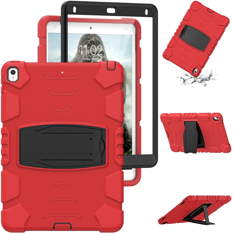 3-Layer Protection  Screen Frame + PC + Silicone Shockproof Combination Case with Holder For iPad Pro 10.5 (2019) / (2017)(Red+Black) - iPad Pro 10.5 inch Cases by buy2fix | Online Shopping UK | buy2fix