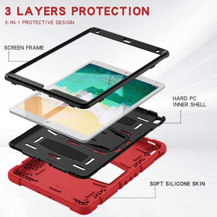 3-Layer Protection  Screen Frame + PC + Silicone Shockproof Combination Case with Holder For iPad Pro 10.5 (2019) / (2017)(Red+Black) - iPad Pro 10.5 inch Cases by buy2fix | Online Shopping UK | buy2fix