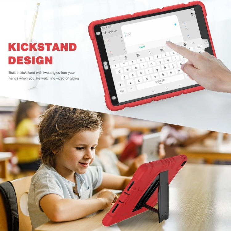 3-Layer Protection  Screen Frame + PC + Silicone Shockproof Combination Case with Holder For iPad Pro 10.5 (2019) / (2017)(Red+Black) - iPad Pro 10.5 inch Cases by buy2fix | Online Shopping UK | buy2fix