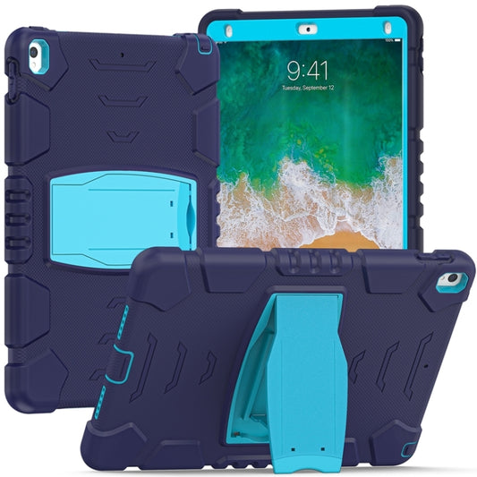 3-Layer Protection  Screen Frame + PC + Silicone Shockproof Combination Case with Holder For iPad Pro 10.5 (2019) / (2017)(NavyBlue+Blue) - iPad Pro 10.5 inch Cases by buy2fix | Online Shopping UK | buy2fix