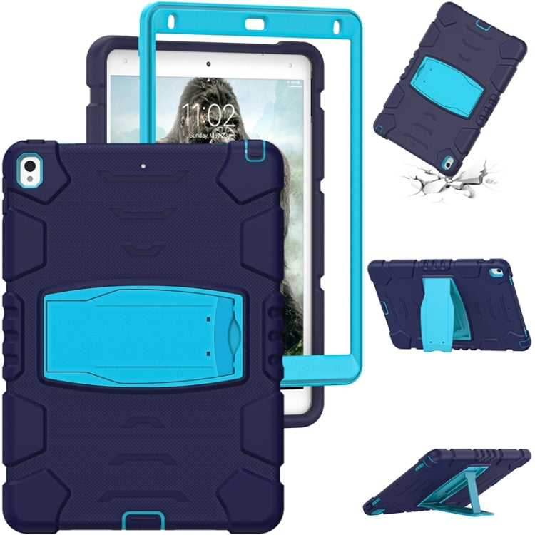 3-Layer Protection  Screen Frame + PC + Silicone Shockproof Combination Case with Holder For iPad Pro 10.5 (2019) / (2017)(NavyBlue+Blue) - iPad Pro 10.5 inch Cases by buy2fix | Online Shopping UK | buy2fix
