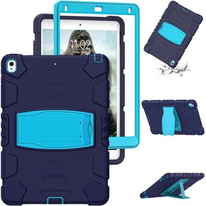 3-Layer Protection  Screen Frame + PC + Silicone Shockproof Combination Case with Holder For iPad Pro 10.5 (2019) / (2017)(NavyBlue+Blue) - iPad Pro 10.5 inch Cases by buy2fix | Online Shopping UK | buy2fix