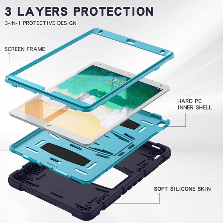 3-Layer Protection  Screen Frame + PC + Silicone Shockproof Combination Case with Holder For iPad Pro 10.5 (2019) / (2017)(NavyBlue+Blue) - iPad Pro 10.5 inch Cases by buy2fix | Online Shopping UK | buy2fix