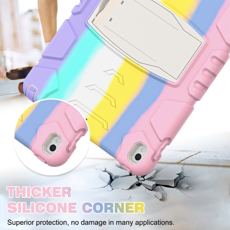 3-Layer Protection  Screen Frame + PC + Silicone Shockproof Combination Case with Holder For iPad Pro 10.5 (2019) / (2017)(Colorful Pink) - iPad Pro 10.5 inch Cases by buy2fix | Online Shopping UK | buy2fix