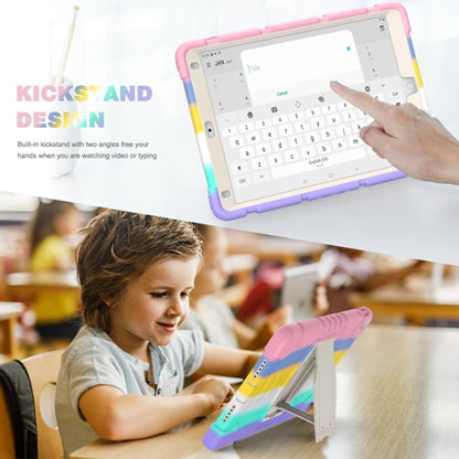 3-Layer Protection  Screen Frame + PC + Silicone Shockproof Combination Case with Holder For iPad Pro 10.5 (2019) / (2017)(Colorful Pink) - iPad Pro 10.5 inch Cases by buy2fix | Online Shopping UK | buy2fix