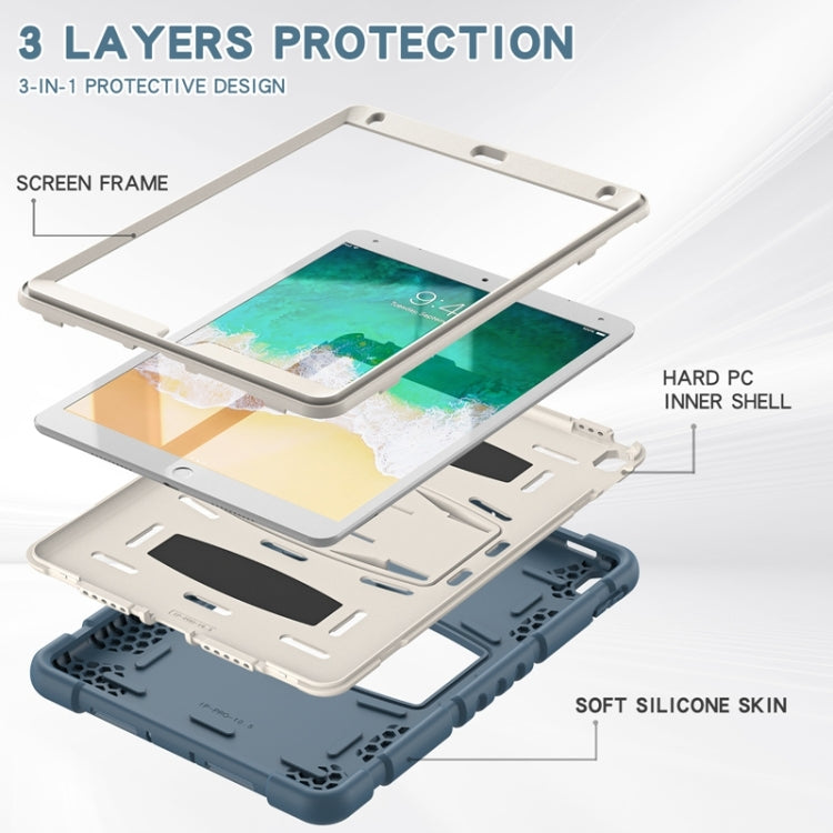 3-Layer Protection  Screen Frame + PC + Silicone Shockproof Combination Case with Holder For iPad Pro 10.5 (2019) / (2017)(Cornflower Blue) - iPad Pro 10.5 inch Cases by buy2fix | Online Shopping UK | buy2fix