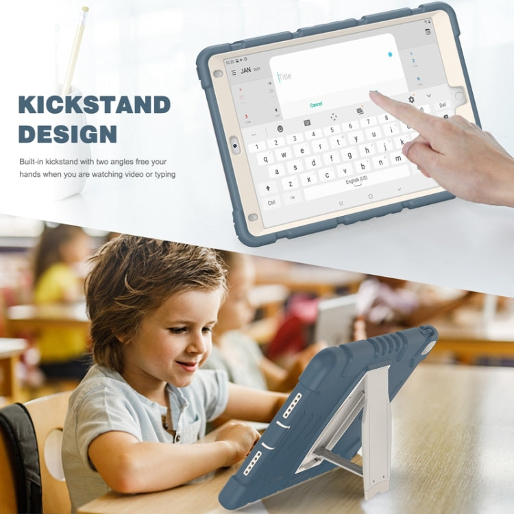 3-Layer Protection  Screen Frame + PC + Silicone Shockproof Combination Case with Holder For iPad Pro 10.5 (2019) / (2017)(Cornflower Blue) - iPad Pro 10.5 inch Cases by buy2fix | Online Shopping UK | buy2fix