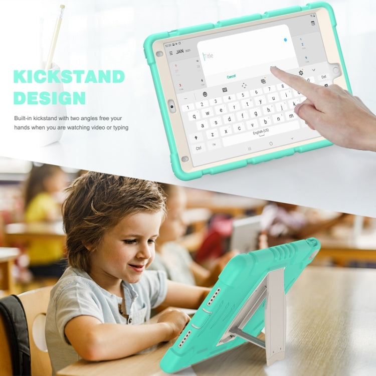 3-Layer Protection  Screen Frame + PC + Silicone Shockproof Combination Case with Holder For iPad Pro 10.5 (2019) / (2017)(Mint Green) - iPad Pro 10.5 inch Cases by buy2fix | Online Shopping UK | buy2fix