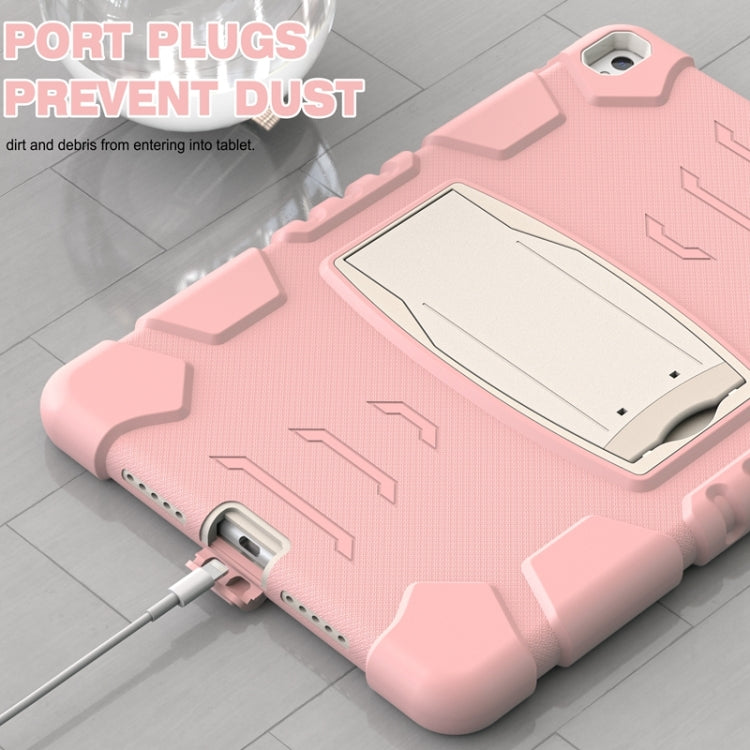 3-Layer Protection  Screen Frame + PC + Silicone Shockproof Combination Case with Holder For iPad Pro 10.5 (2019) / (2017)(Cherry Blossoms Pink) - iPad Pro 10.5 inch Cases by buy2fix | Online Shopping UK | buy2fix